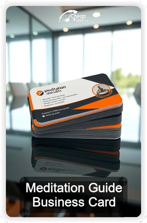 Meditation Guide business card design sample