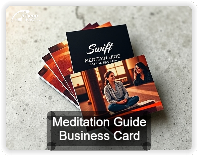 Meditation Guide business card design sample