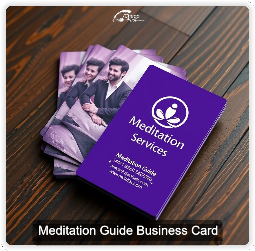 Meditation Guide business card design sample