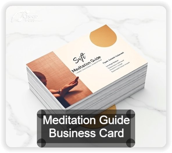 Meditation Guide business card design sample