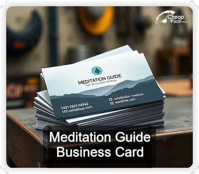 Meditation Guide business card design sample