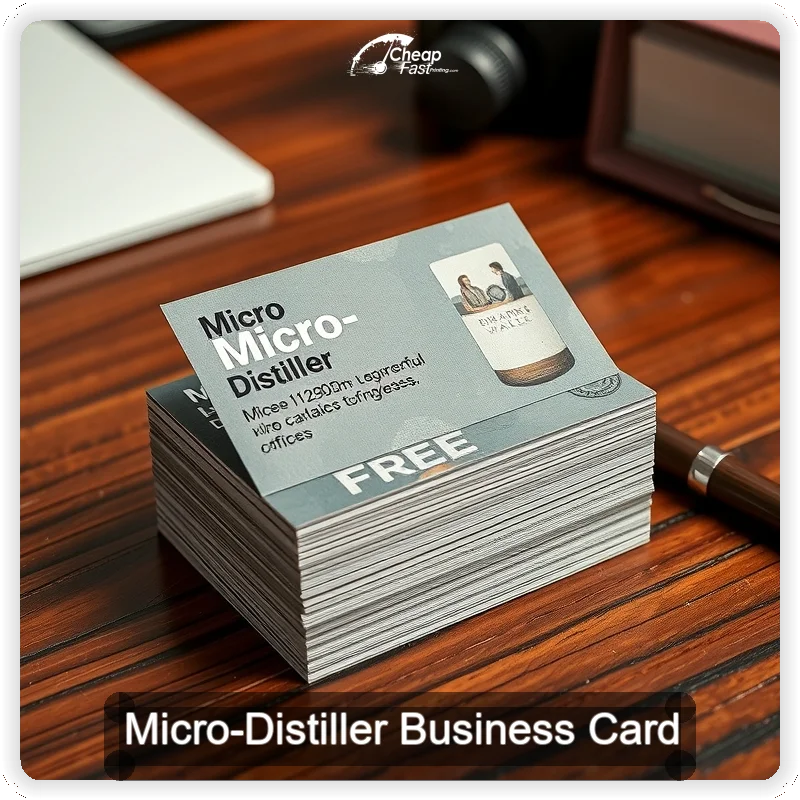 Micro Distiller business card design sample