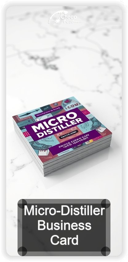 Micro Distiller business card design sample