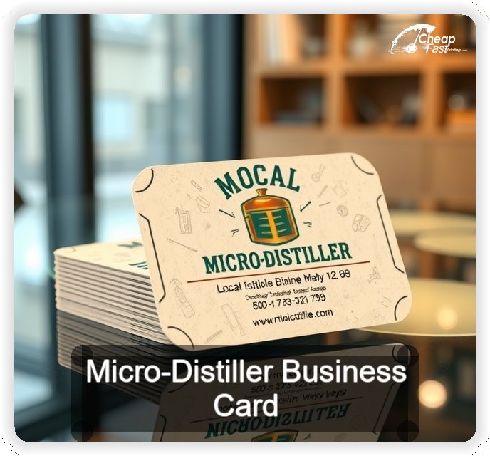 Micro Distiller business card design sample
