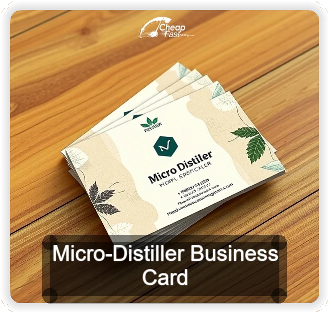 Micro Distiller business card design sample