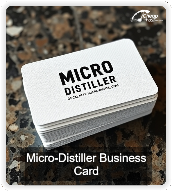 Micro Distiller business card design sample