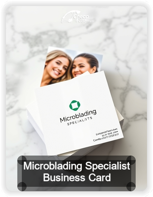 Microblading Specialist business card design sample