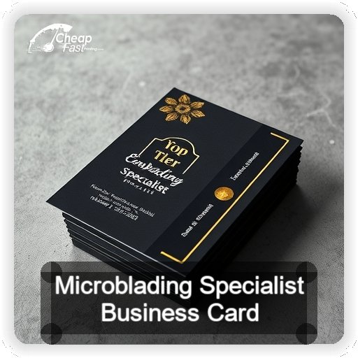 Microblading Specialist business card design sample