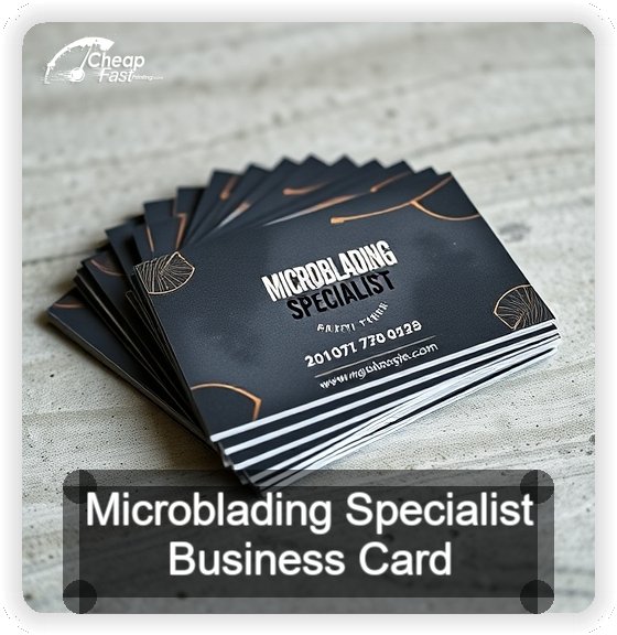 Microblading Specialist business card design sample