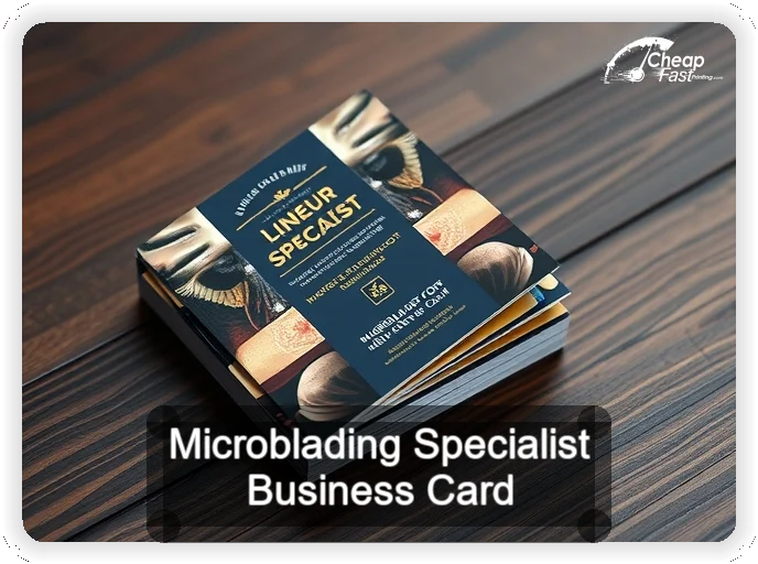 Microblading Specialist business card design sample