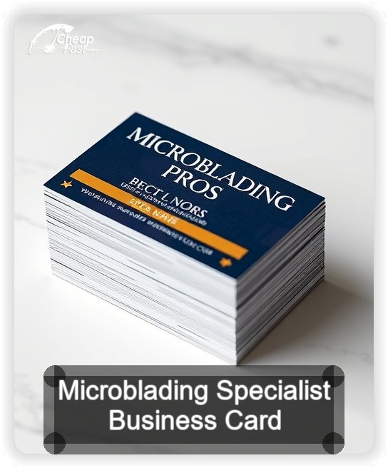 Microblading Specialist business card design sample