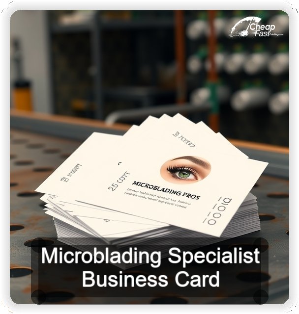 Microblading Specialist business card design sample
