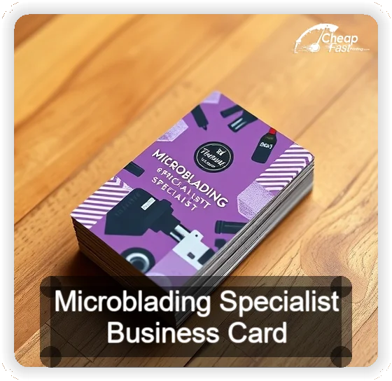 Microblading Specialist business card design sample