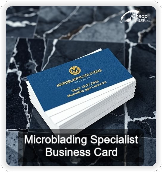 Microblading Specialist business card design sample