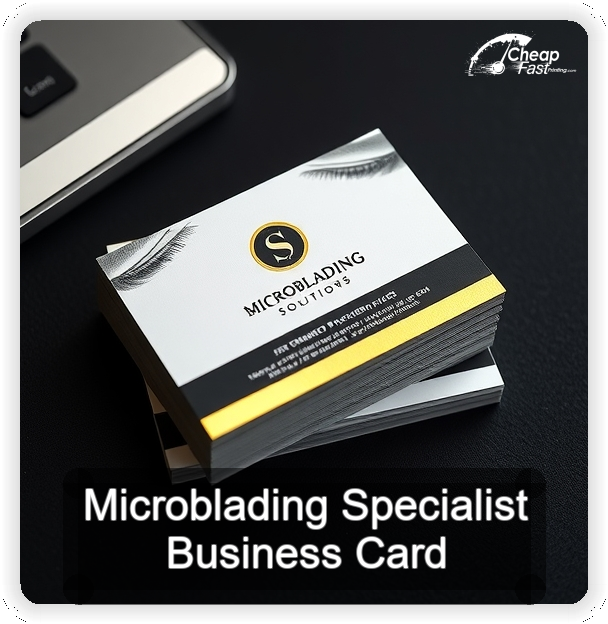 Microblading Specialist business card design sample