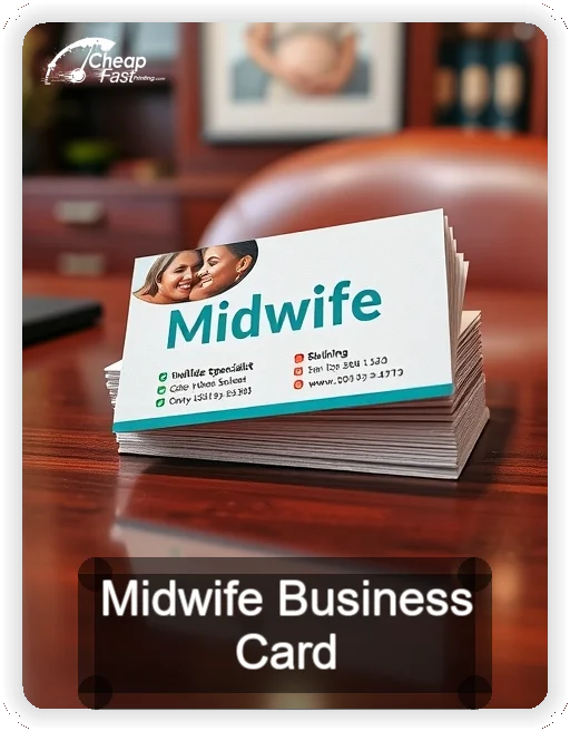 Midwife business card design sample