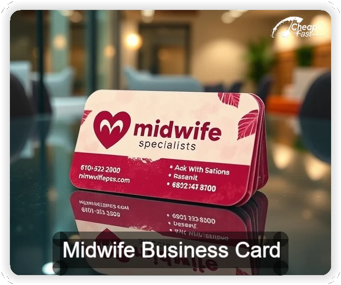 Midwife business card design sample
