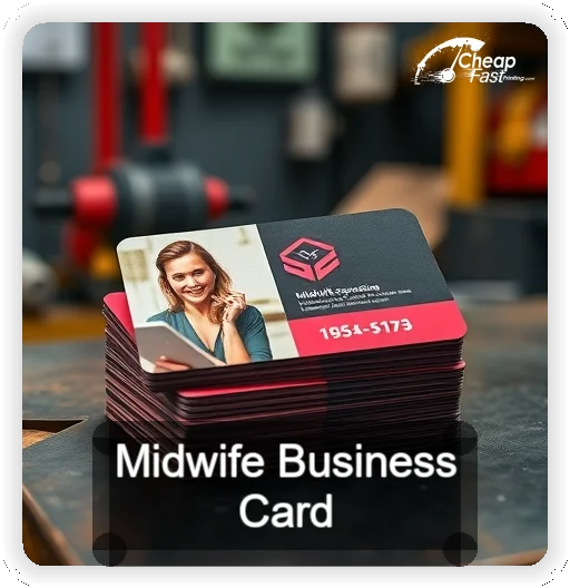 Midwife business card design sample