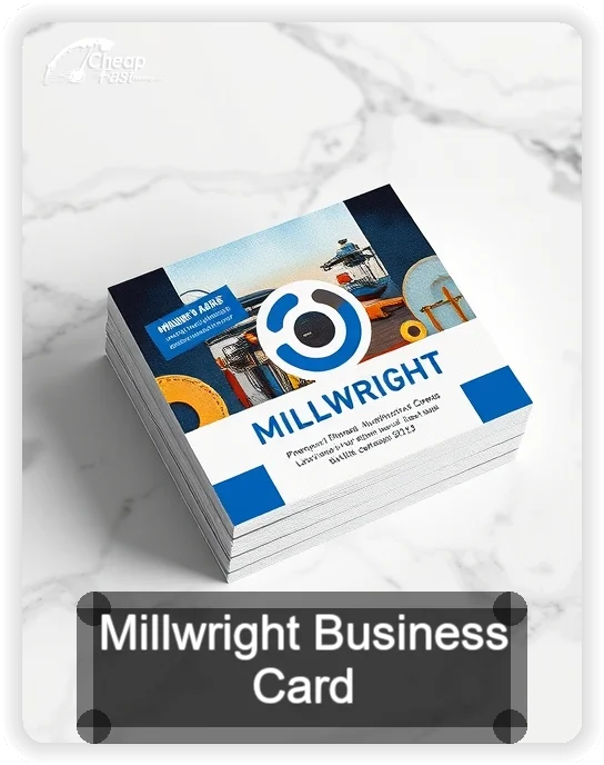 Millwright business card design sample
