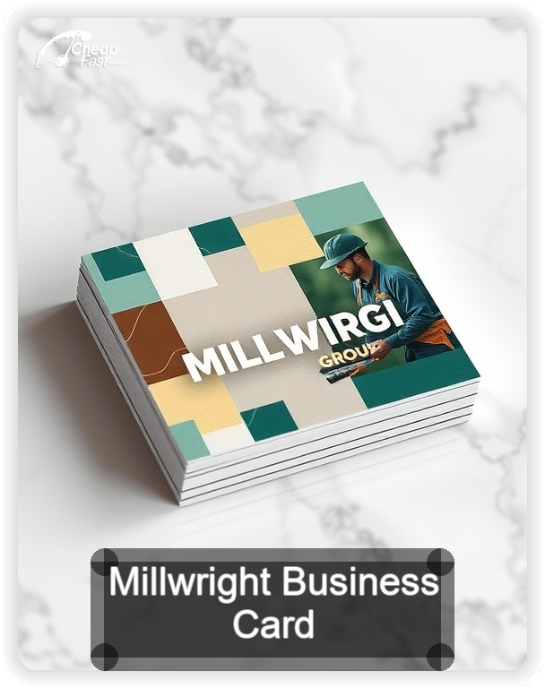Millwright business card design sample