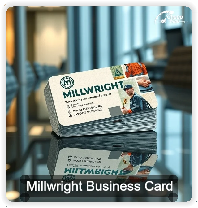 Millwright business card design sample