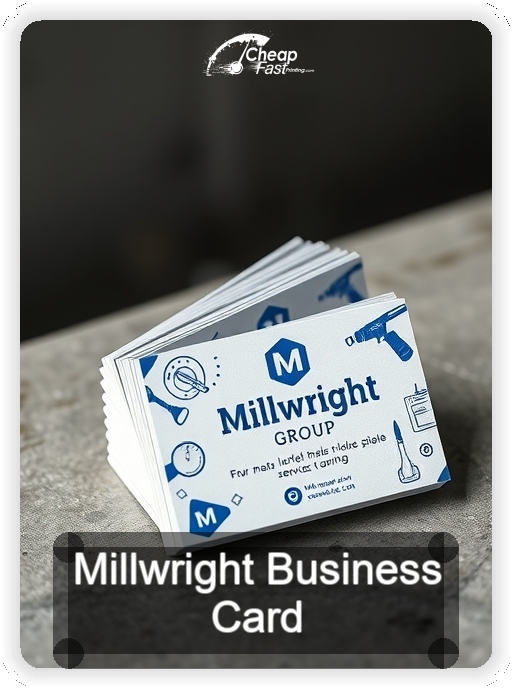 Millwright business card design sample