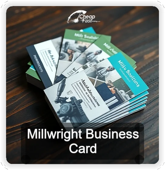Millwright business card design sample