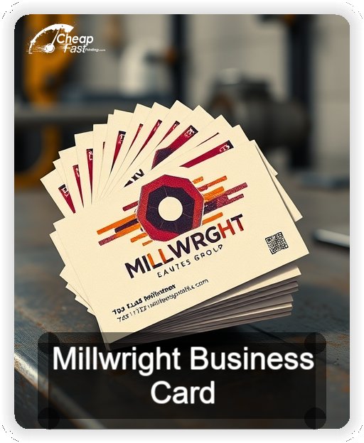 Millwright business card design sample