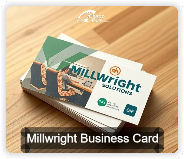 Millwright business card design sample