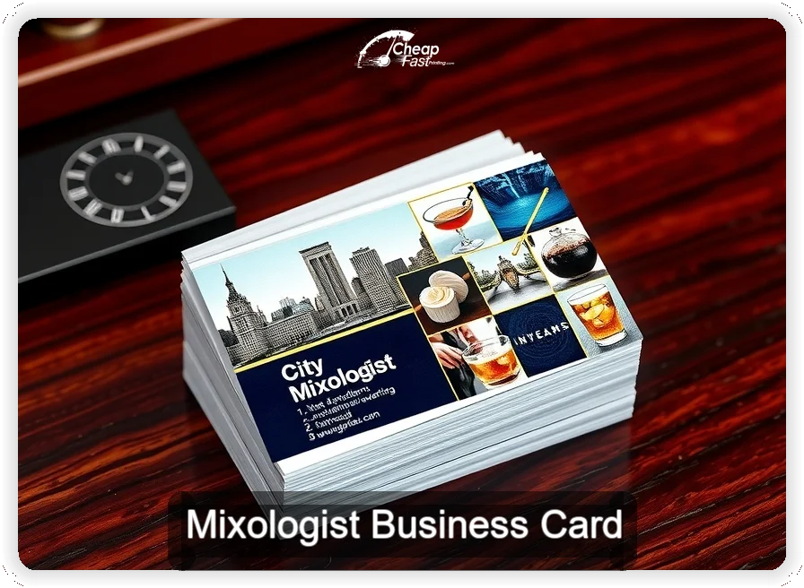 Mixologist business card design sample