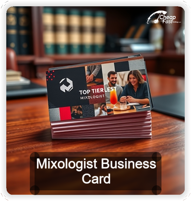 Mixologist business card design sample