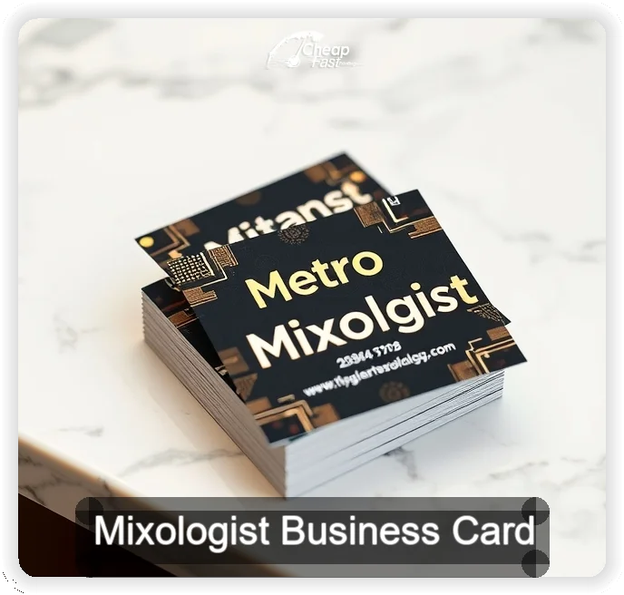 Mixologist business card design sample