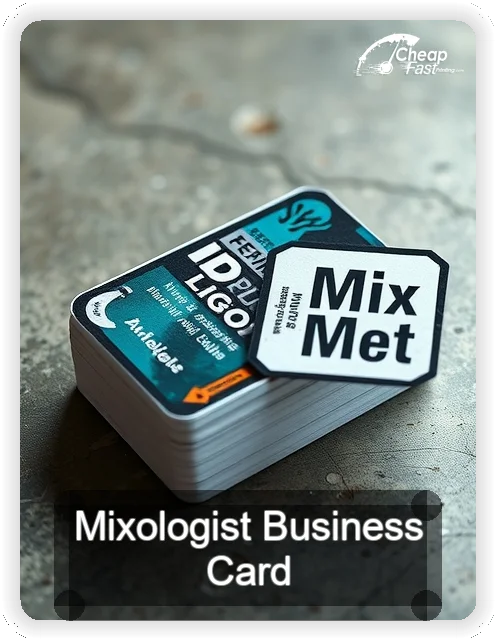 Mixologist business card design sample