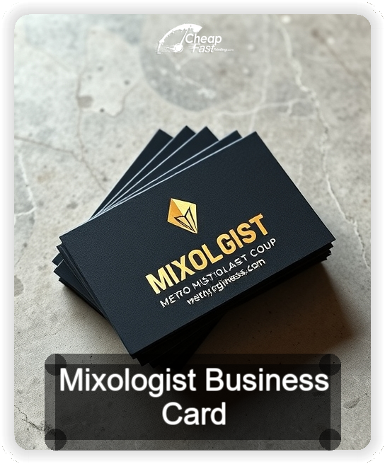 Mixologist business card design sample