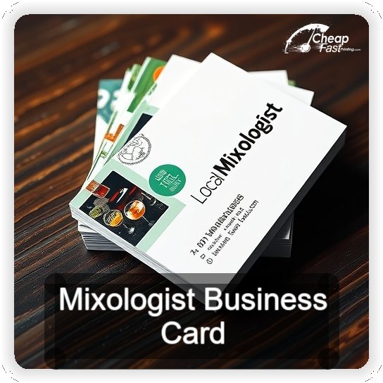 Mixologist business card design sample