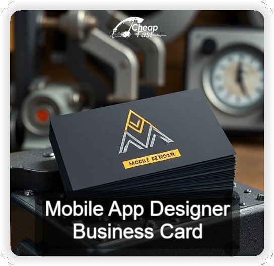 Mobile App Designer business card design sample