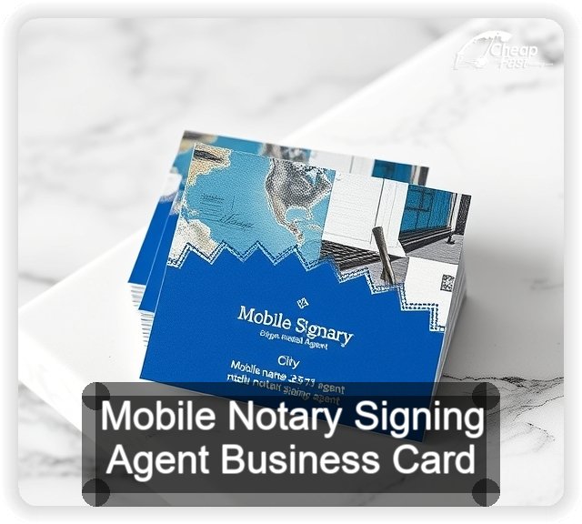 Mobile Notary Signing Agent business card design sample