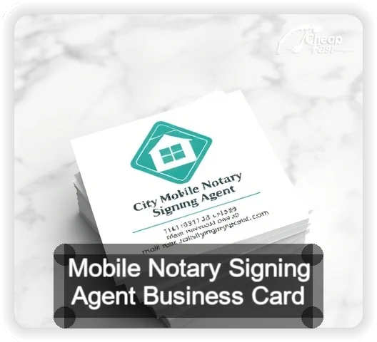 Mobile Notary Signing Agent business card design sample