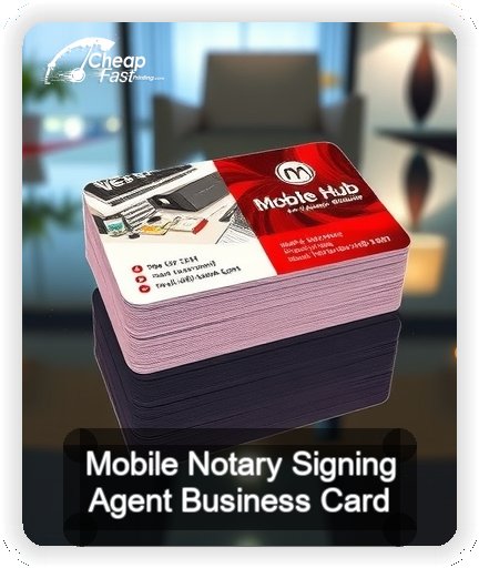 Mobile Notary Signing Agent business card design sample