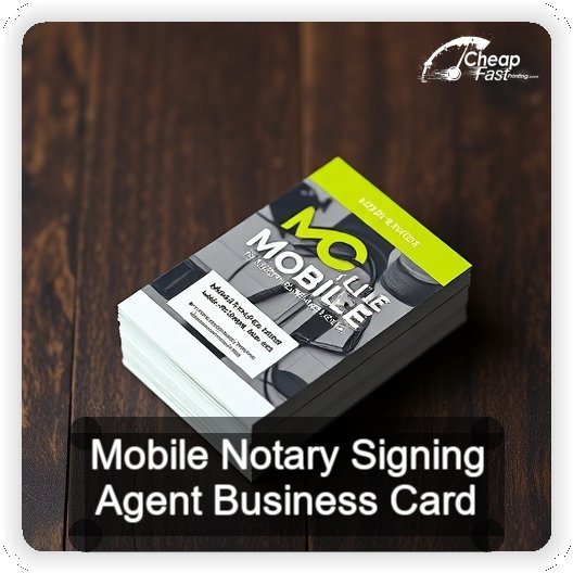 Mobile Notary Signing Agent business card design sample