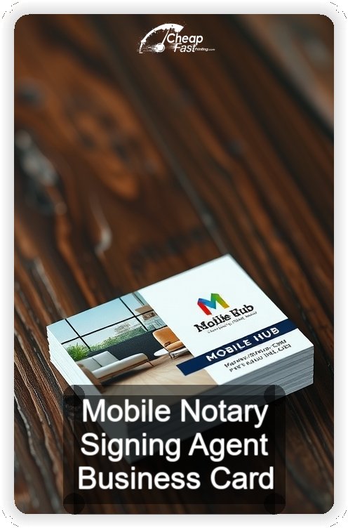 Mobile Notary Signing Agent business card design sample