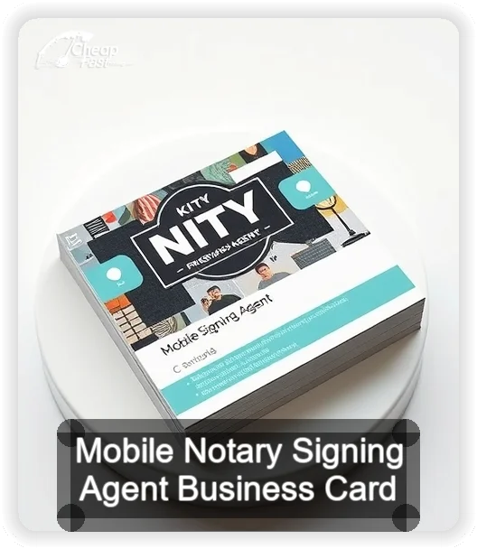 Mobile Notary Signing Agent business card design sample