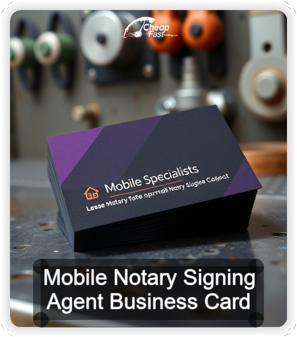 Mobile Notary Signing Agent business card design sample