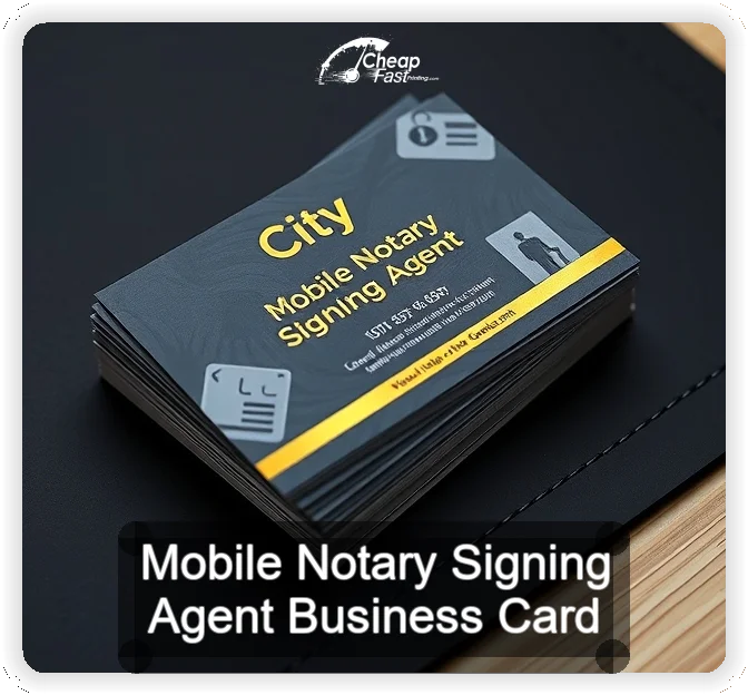 Mobile Notary Signing Agent business card design sample