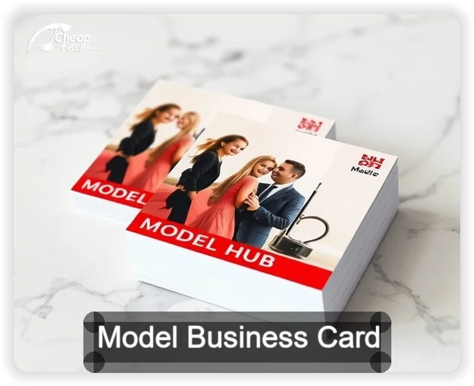 Model business card design sample