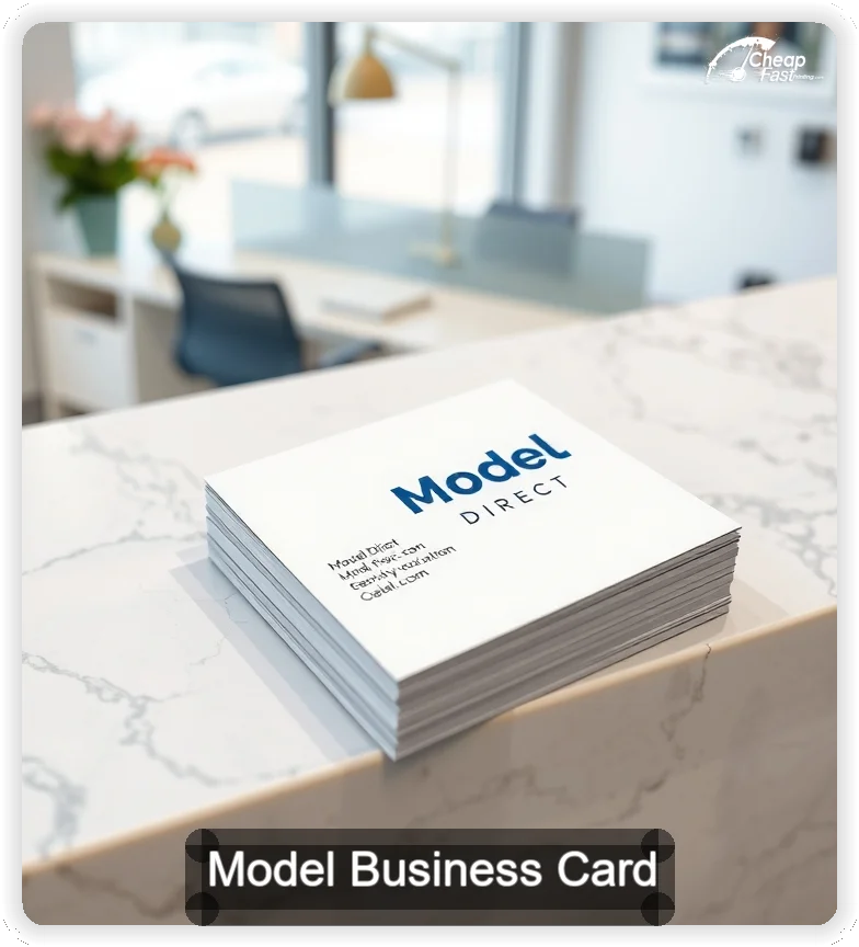 Model business card design sample