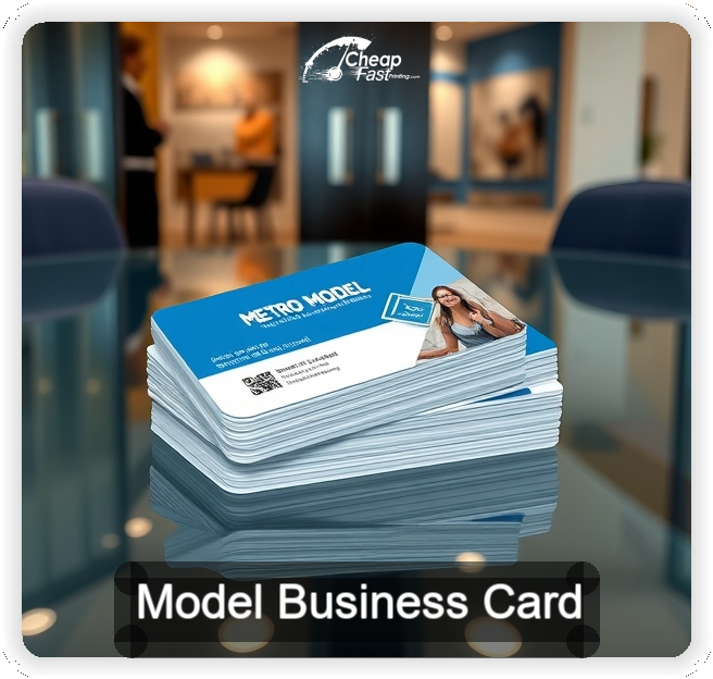 Model business card design sample