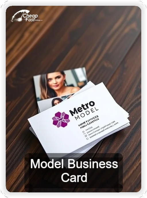 Model business card design sample