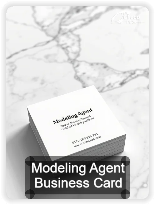 Modeling Agent business card design sample