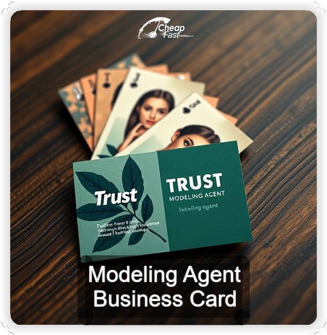Modeling Agent business card design sample
